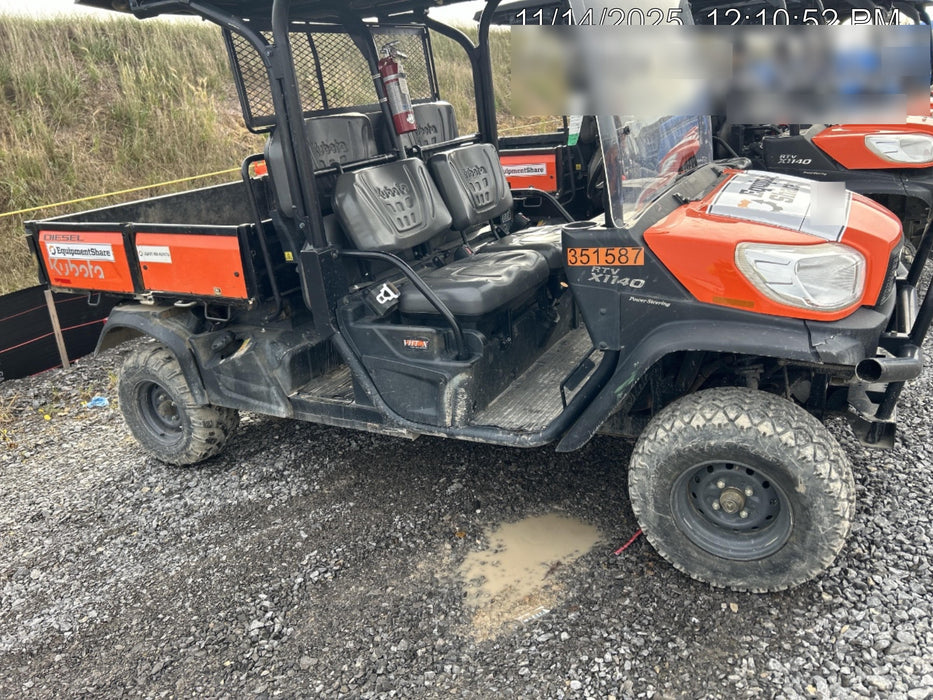 2021 Kubota RTV-X1140W-H Plastic Canopy, Windshield Acrylic Clear, LED Strobe Light, Wire Harness Kit, Back up Alarm