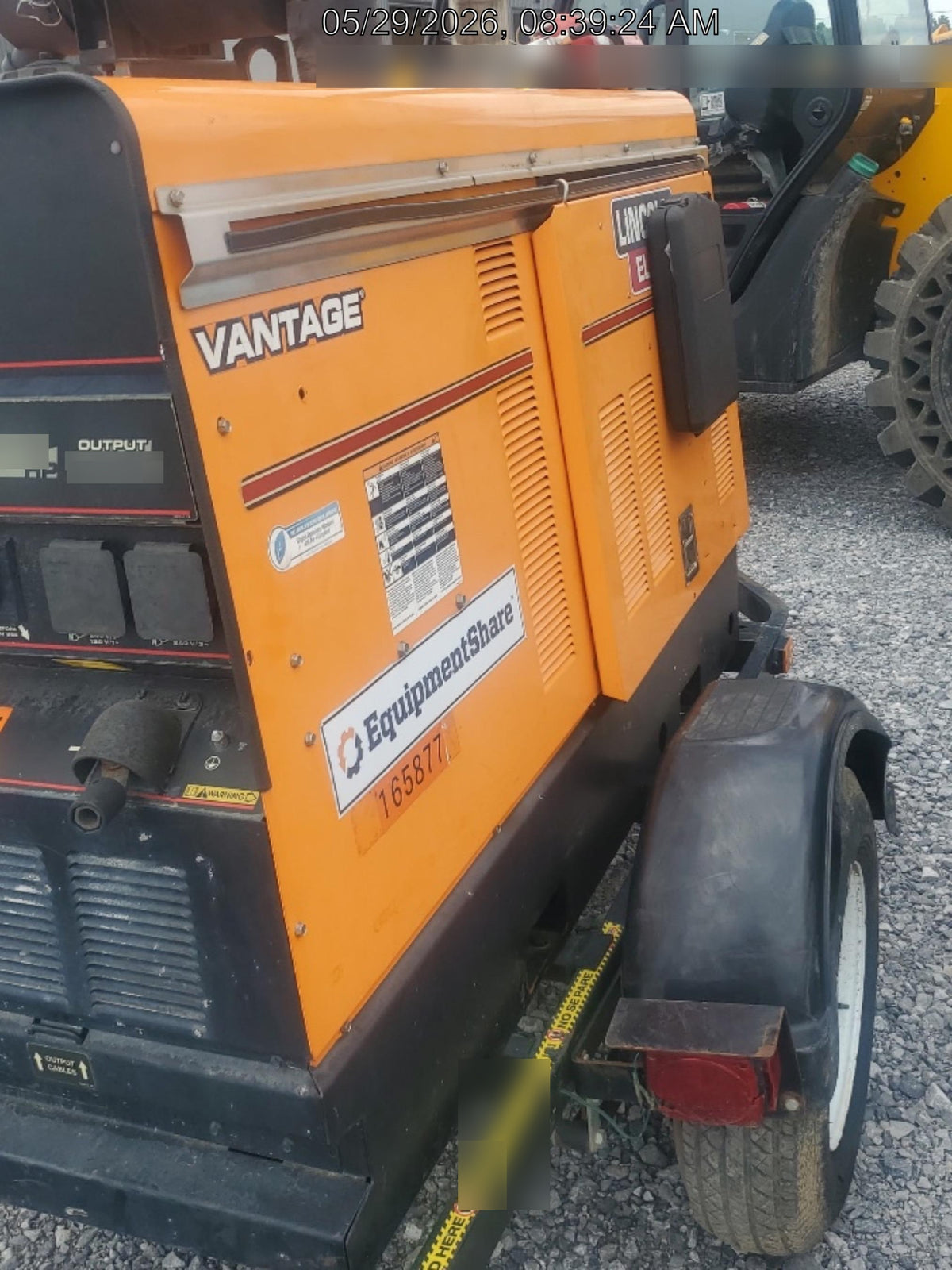 2021 Lincoln Electric Vantage 549X Ready Pak 3, ORANGE (includes trailer, cable rack, fender light kit)