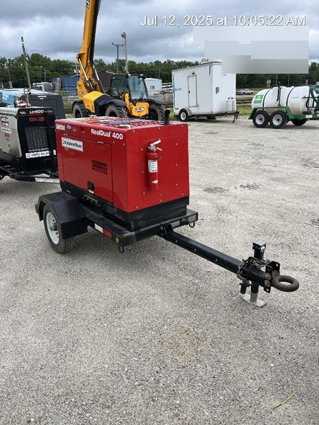 2023 Shindaiwa DGW400MDL Kubota D902 Engine, 23 HP, Dual Op Welder, Wire, Arc, Droop Stick, Tig, and CC Stick Functionality, Simulphase, 3 Phase and 1 Phase Gen Output, Single Axle NB Trlr, Slr Trckl Chrg 12V 12W, Fire Ext