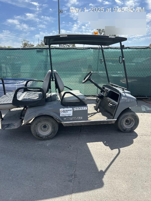 2022 Club Car CA100E Canopy, Fold down Windshield, Beacon, Back up Alarm, All-Trail Trials, HD 8 V Batteries, Trailer Hitch and Ball