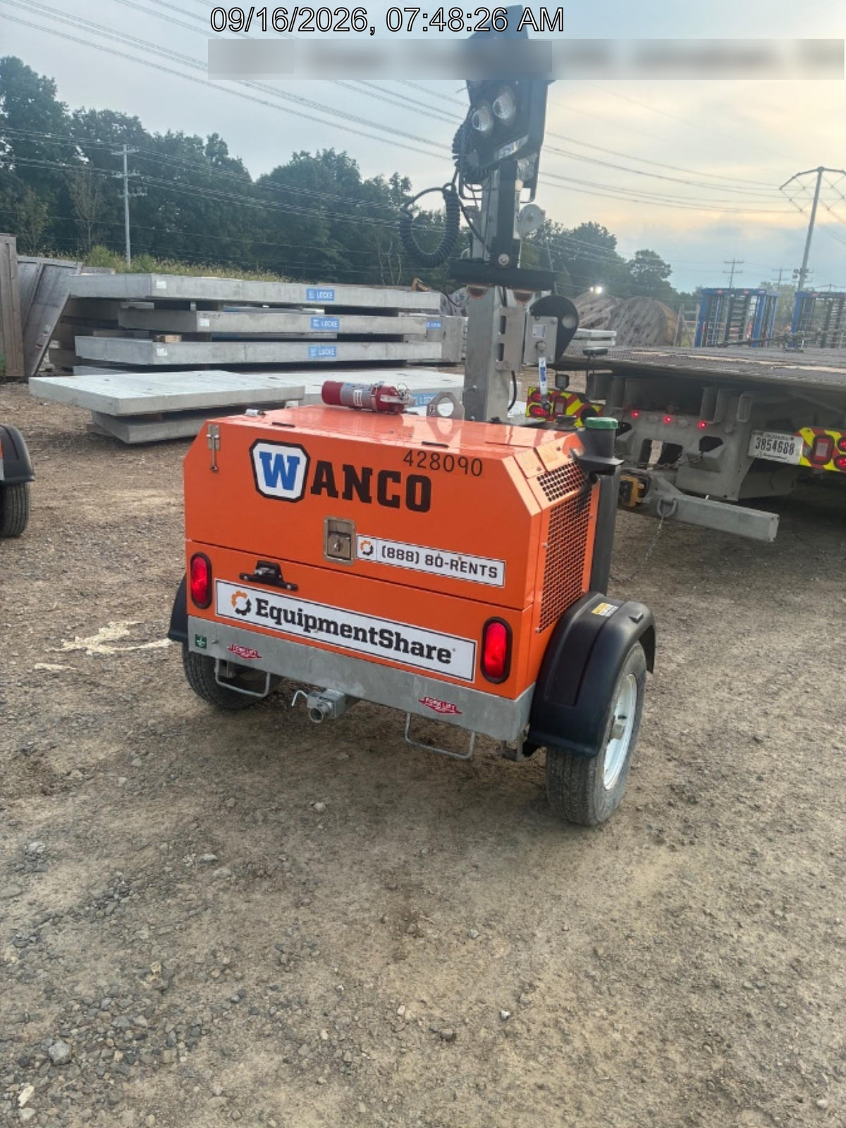 2024 Wanco WLTT-4MM4K Diesel, Deep Sea Controller, Shore Power Plug, Auto Start, (4) 350W LED Floodlights, 4kW Generator, 60 Gal Fuel Tank, 2" Ball, T3