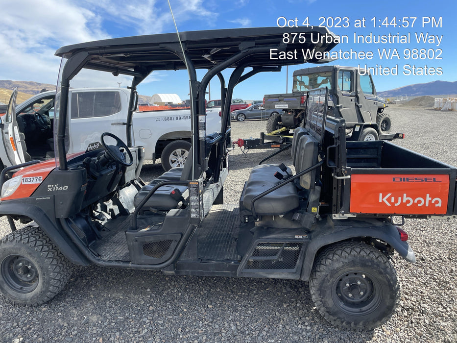 2021 Kubota RTV-X1140W-H Plastic Canopy, Windshield Acrylic Clear, LED Strobe Light, Wire Harness Kit, Back up Alarm
