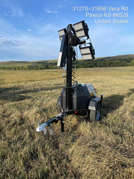 2022 Allmand NLV3GR (4) LED Light Fixture 350W, 23' Vertical Mast, 3kW Prime, Towable, ES Decals, T3