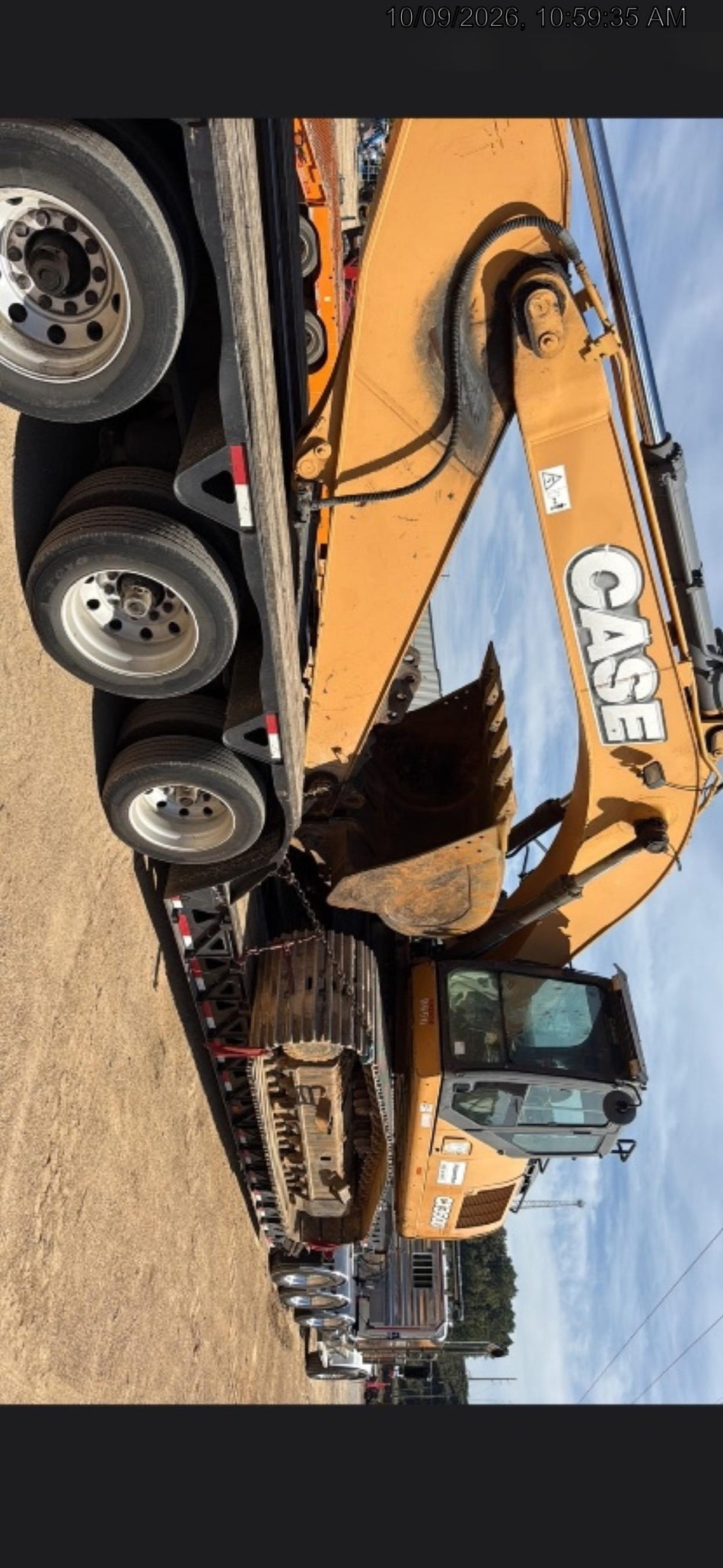 2015 Case CX350D CAB A/C, 13'-3" ARM, STEEL TRACKS, THUMB