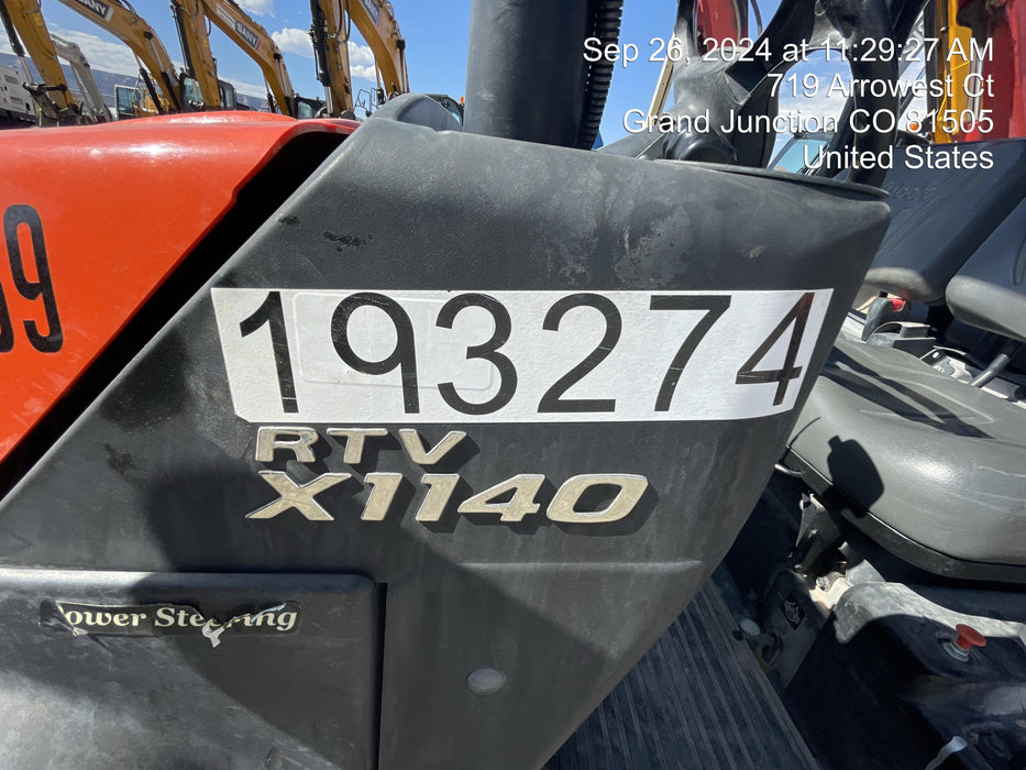 2022 Kubota RTV-X1140W-H Plastic Canopy, Windshield Acrylic Clear, LED Strobe Light, Wire Harness Kit, Back up Alarm