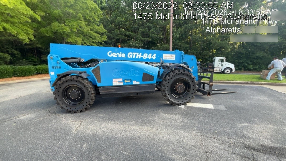 2018 Genie GTH-844 Genie GTH-844D w/Open ROPS, FF Tires, Work Light/Beacon, 60" Carriage and Forks