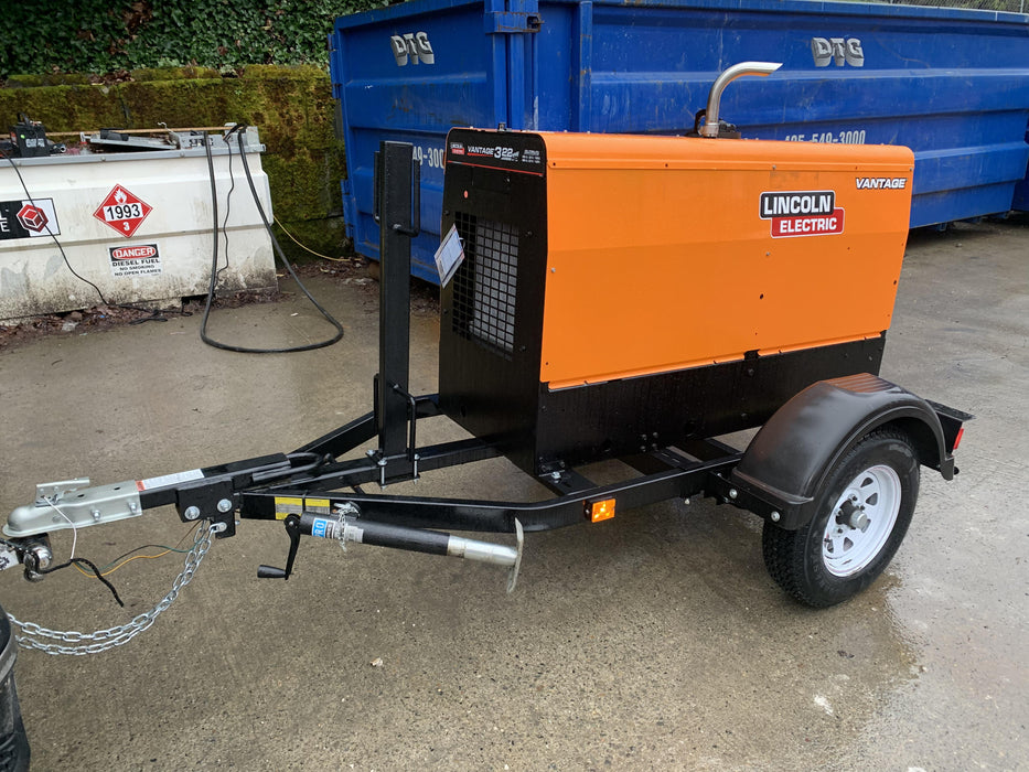 2021 Lincoln Electric Vantage 322 Vantage 322 Ready Pak 3 w/ Decals, ORANGE (includes trailer, cable rack, fender light kit) NO Telematics