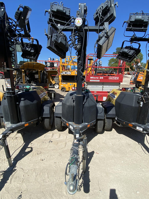 2022 Allmand NLV3GR (4) LED Light Fixture 350W, 23' Vertical Mast, 3kW Prime, Towable, Deep Sea L401, Leveling Jacks, Yanmar T4F 5.8hp