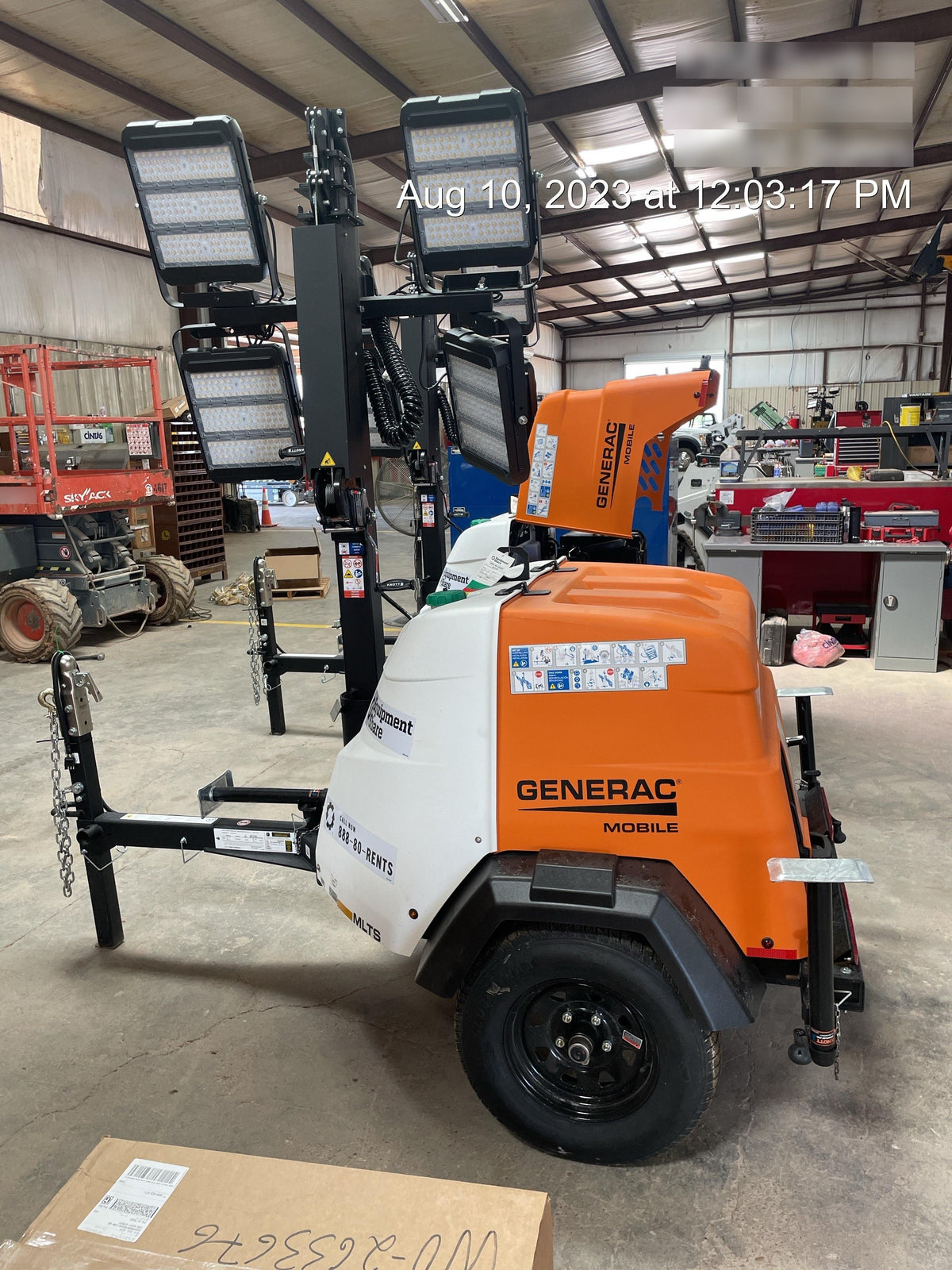 2023 Generac MLT2 Diesel, Flex Switch 120V Input, Powerzone Controller, (4) 320W LED Lights, 4kW Generator, 39.9 Gal Fuel Tank, 2" Ball, T3