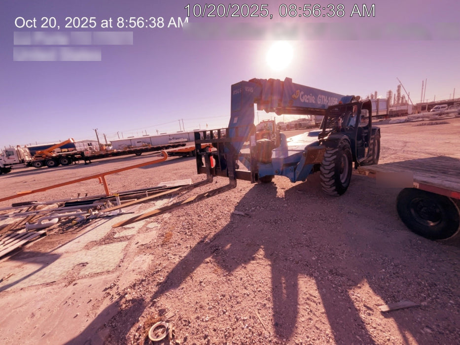 2018 Genie GTH-1056 Genie GTH-1056 w/Open ROPS, Solid Tires, Work Light/Beacon, 60" Carriage and Forks