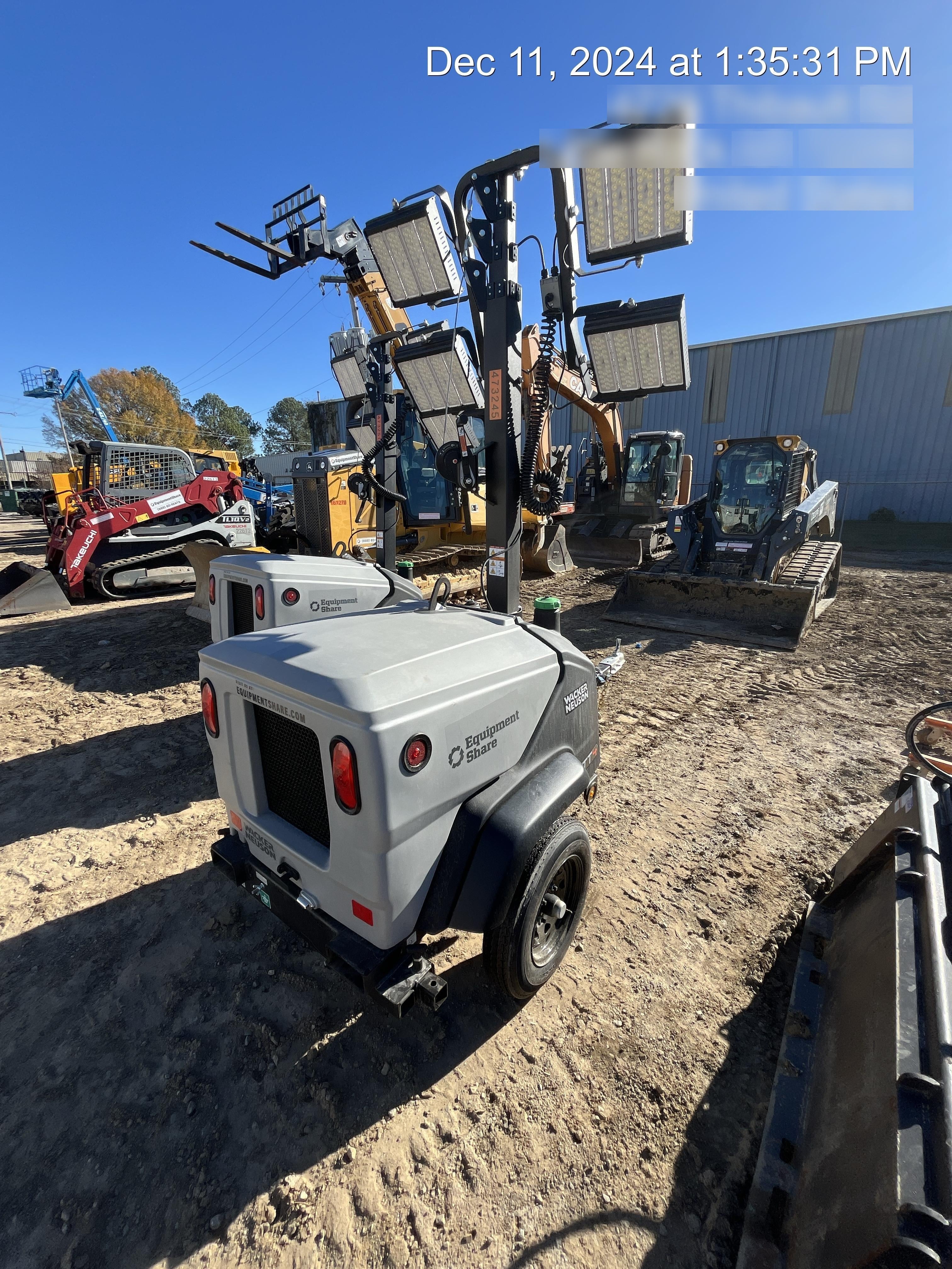 2024 Wacker Neuson LTT4 Diesel, Kohler KDW702, Deep Sea Controller, Auto Start, LED 320W, Bypass Outlet, T3