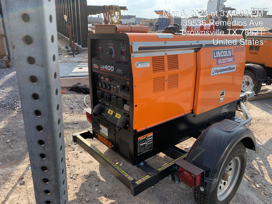 2022 Lincoln Electric LE400 Kubota V1505, Trlr, Cable Rack, Light Kit, ES Decals, T3