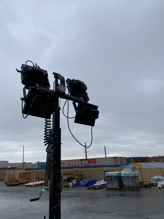 2022 Allmand NLV3GR (4) LED Light Fixture 350W, 23' Vertical Mast, 3kW Prime, Towable, ES Decals, T3