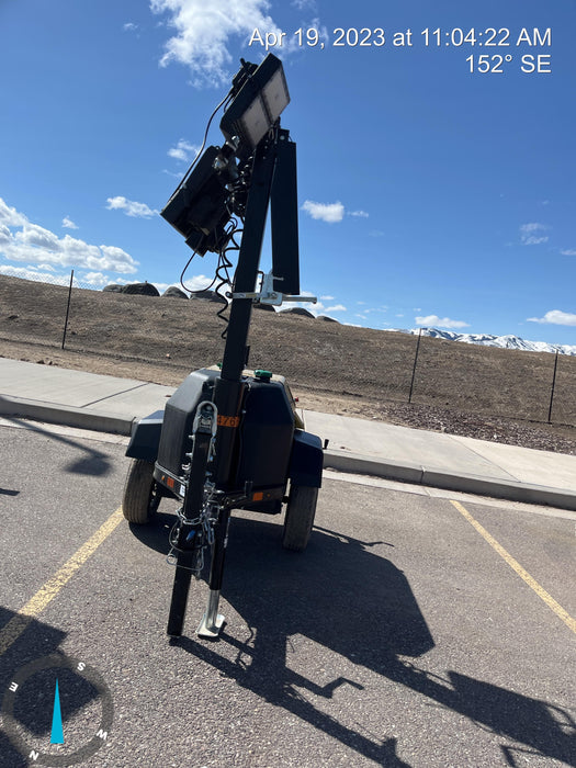2022 Allmand NLV3GR (4) LED Light Fixture 350W, 23' Vertical Mast, 3kW Prime, Towable, ES Decals, T3