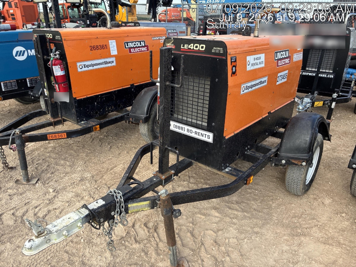 2022 Lincoln Electric LE400 Kubota V1505, Trlr, Cable Rack, Light Kit, ES Decals, T3
