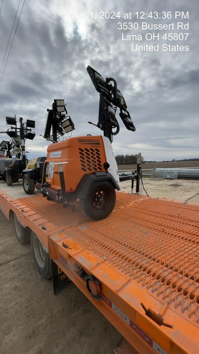 2023 Generac MLT2 Diesel, Flex Switch 120V Input, Powerzone Controller, 
(4) 320W LED Lights, 4kW Generator, 39.9 Gal Fuel Tank, 2" Ball, T3