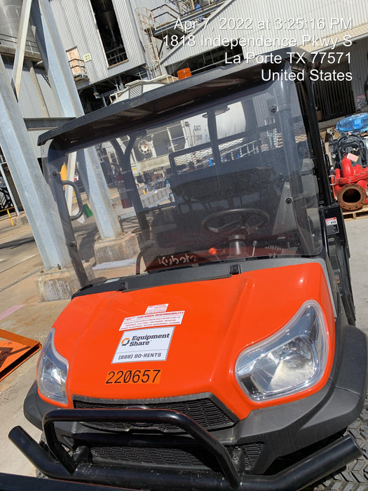 2022 Kubota RTV-X1140W-H Plastic Canopy, Windshield Acrylic Clear, LED Strobe Light, Wire Harness Kit, Back up Alarm