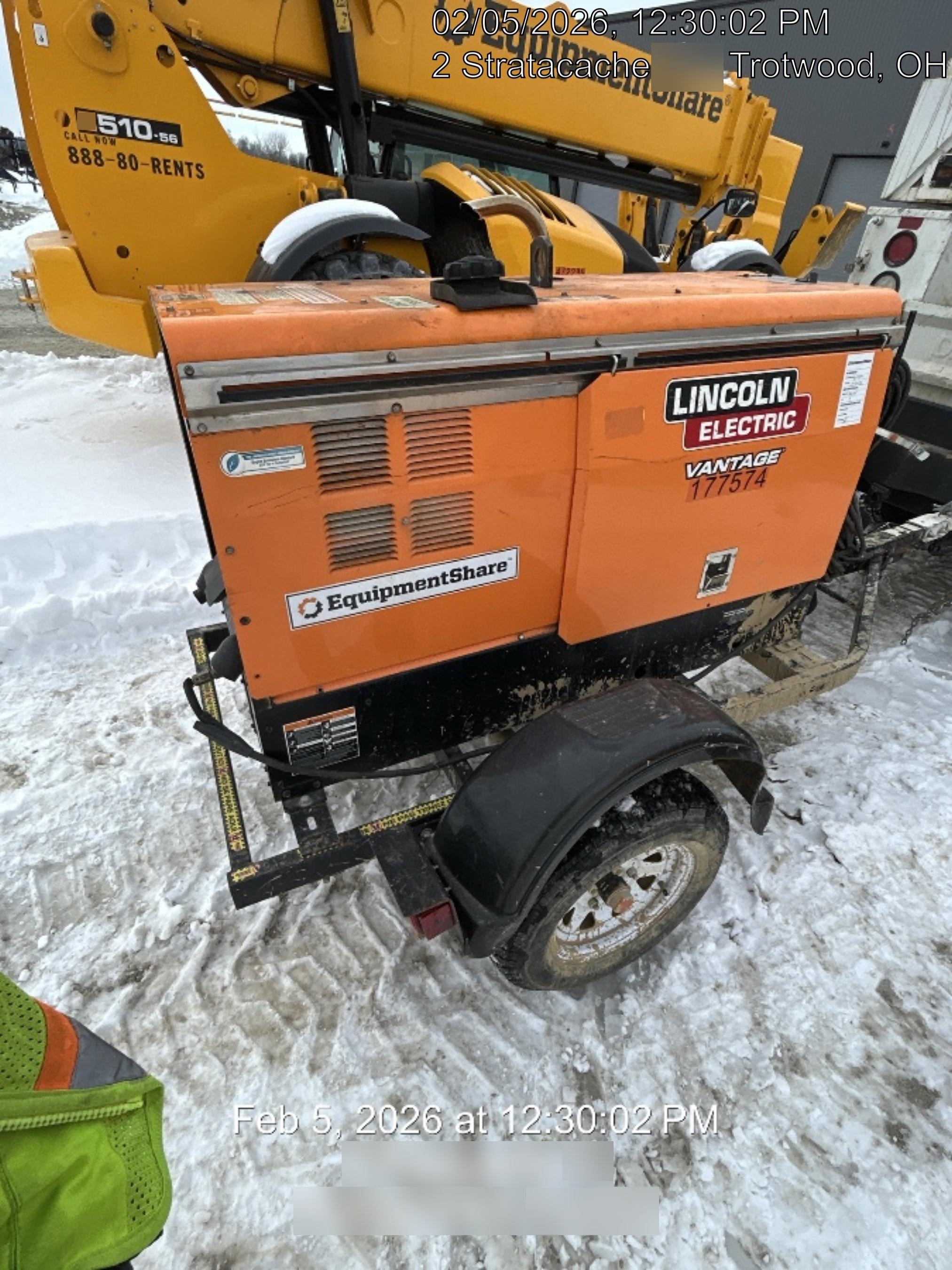 2021 Lincoln Electric Vantage 322 Vantage 322 Ready Pak 3 w/ Decals, ORANGE (includes trailer, cable rack, fender light kit) NO Telematics