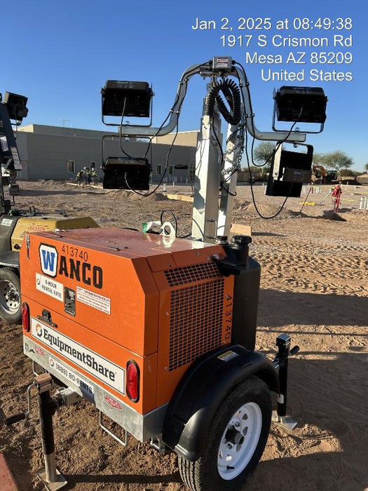 2024 Wanco WLTT-4MM4K Diesel, Deep Sea Controller, Shore Power Plug, Auto Start, (4) 350W LED Floodlights, 4kW Generator, 60 Gal Fuel Tank, 2" Ball, T3