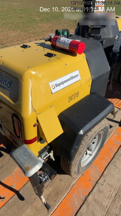 2022 Allmand NLV3GR (4) LED Light Fixture 350W, 23' Vertical Mast, 3kW Prime, Towable, Deep Sea L401, Leveling Jacks, Yanmar T4F 5.8hp