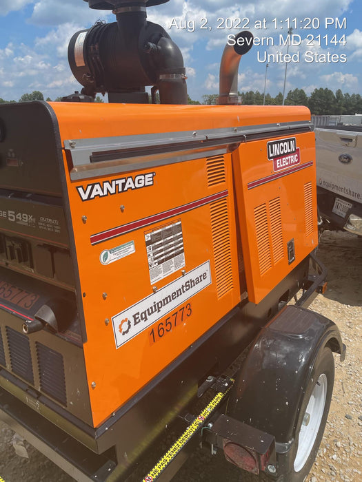 2021 Lincoln Electric Vantage 549X Ready Pak 3, ORANGE (includes trailer, cable rack, fender light kit)