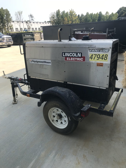 2019 Lincoln Electric Vantage 322 Ready-Pak 3, Two Wheel Trailer, Fender and Light Kit, Cable Rack