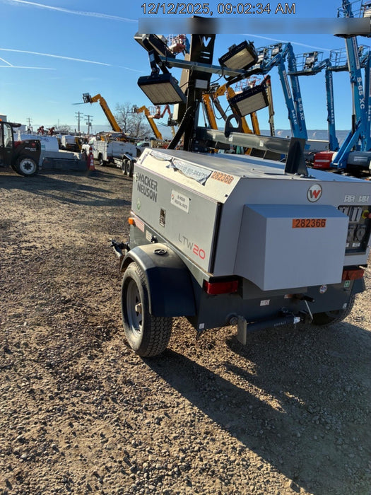 2022 Wacker Neuson LTW20Z1 Isuzu Dsl. Engine, 23' Mast, (4) 300W LED Lights, CWK, Programmable Dawn to Dusk, 360 Deg. Rotation, 57 Gal. Tank, Trailer Mounted