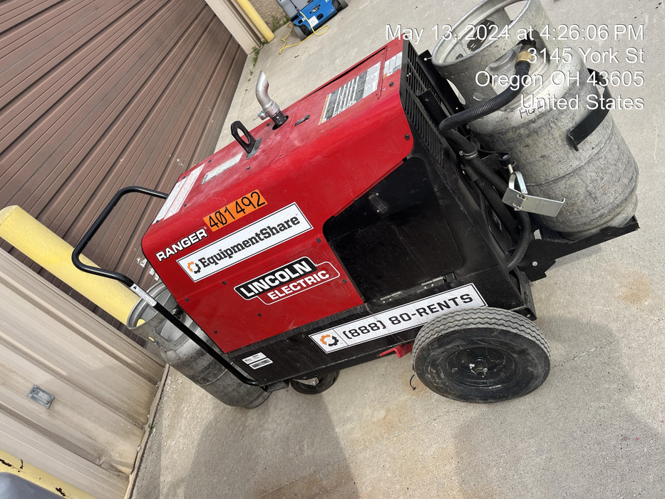 2024 Lincoln Electric Ranger 305 LPG Ranger 305 LPG, Undercarriage, Tank Holder & Strap, 10kw AC Gen, 25hp Kohler LPG Eng