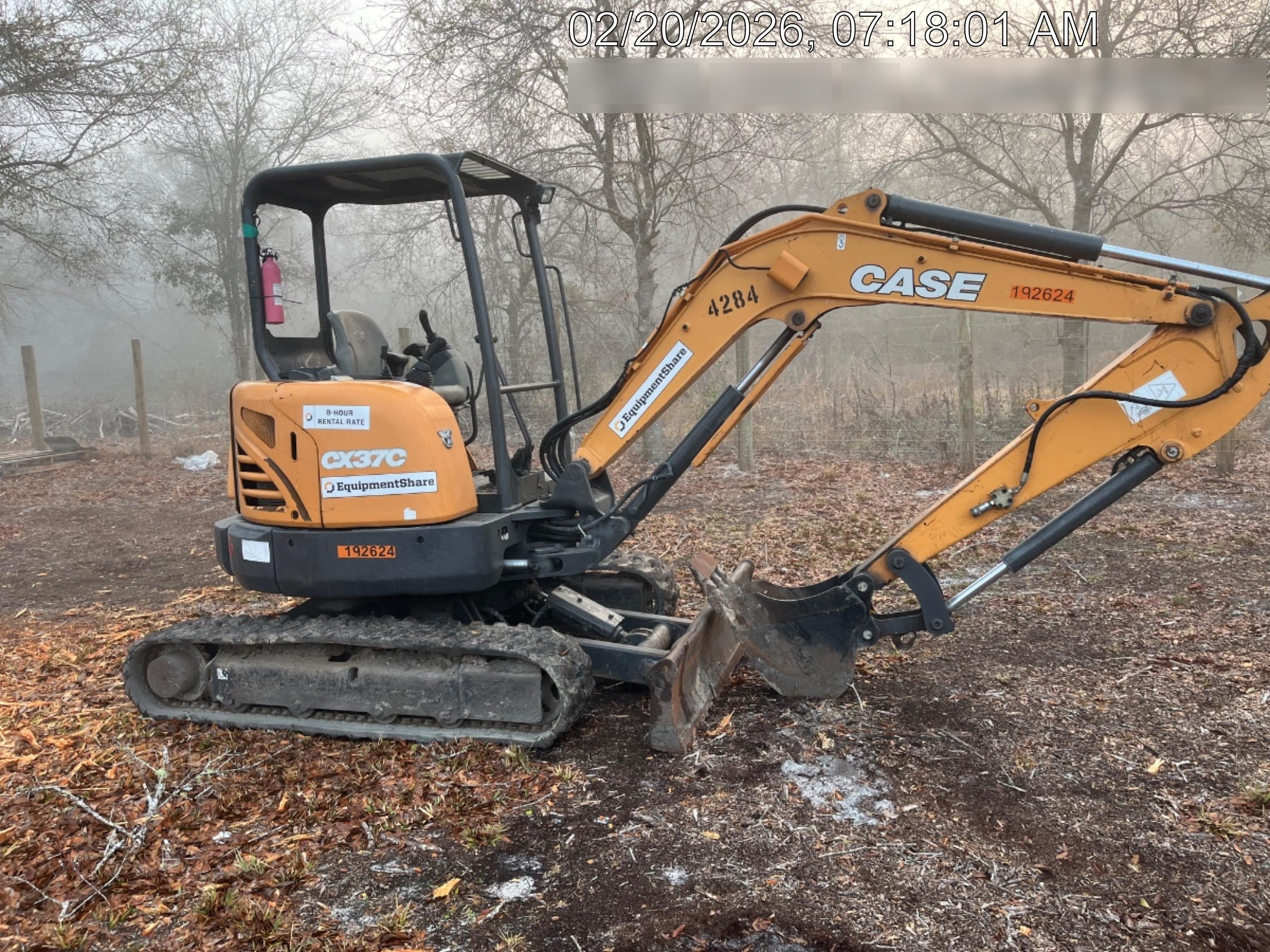 2018 Case CX37C ROPS, LONG ARM, RUBBER TRACKS, AUX HYD