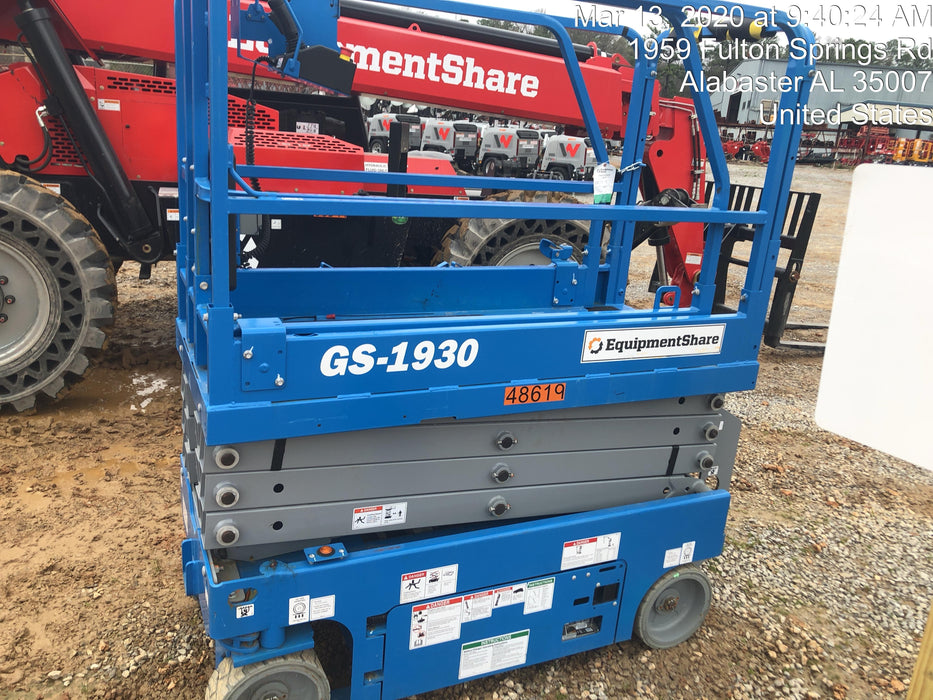 2019 Genie GS-1930 Fixed Rails with Chain Entry