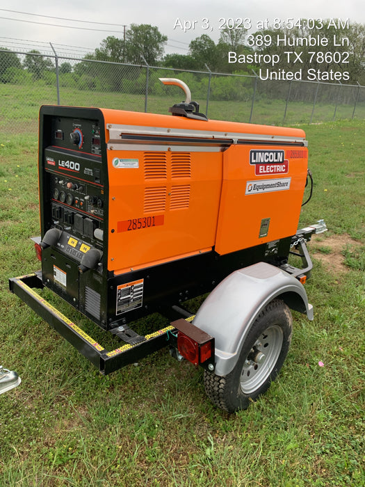 2022 Lincoln Electric LE400 Kubota V1505, Trlr, Cable Rack, Light Kit, ES Decals, T3