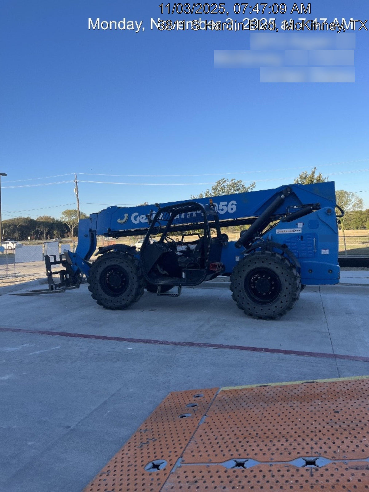2018 Genie GTH-1056 Genie GTH-1056 w/Open ROPS, Solid Tires, Work Light/Beacon, 60" Carriage and Forks
