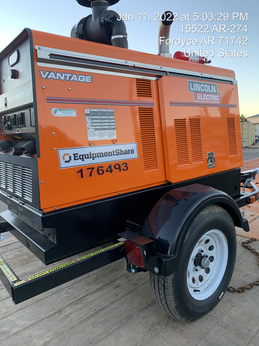 2021 Lincoln Electric Vantage 549X Ready Pak 3, ORANGE (includes trailer, cable rack, fender light kit)