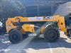 2019 JCB 509-42 Open ROPS, 74 HP, Solid Tires, Worklights, Beacon, Aux Hydraulics, Lifting Eye 66" Carriage/60" Forks