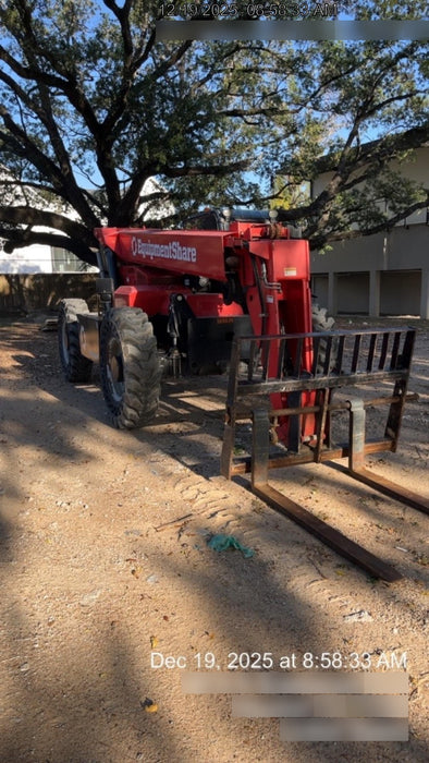 2019 Manitou MTA8044 74hp T4F, Cab/Heat/Air, Cab and Boom LED work lights, Auxiliary Hydraulics, Solid Tires, Amber strobe, Lift Hook 66" Carriage, 60" Forks