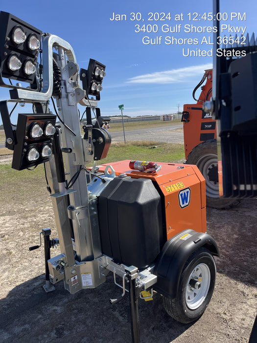 2023 Wanco WLTT-4MM4K Diesel, Deep Sea Controller, Shore Power Plug, Auto Start, (4) 350W LED Floodlights, 4kW Generator, 60 Gal Fuel Tank, 2" Ball, T3