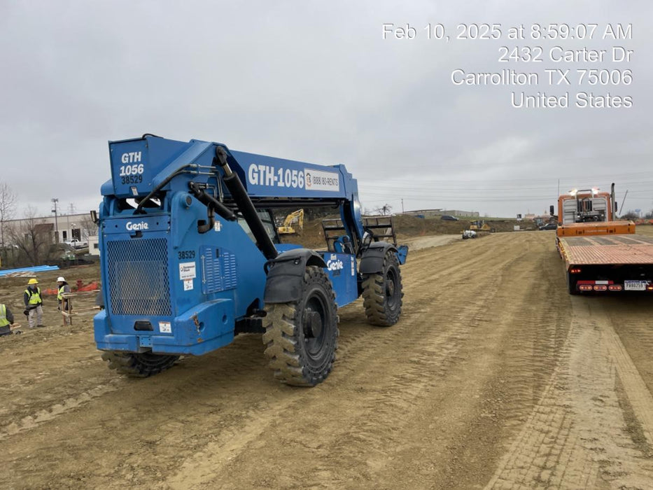 2019 Genie GTH-1056 Cab/Heat/AC, FF Tires, LED Work Lights, Beacon 60" QA Carriage, 60" Forks