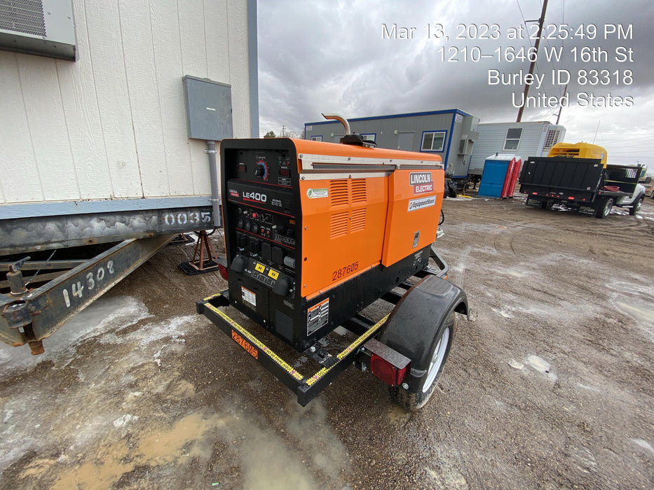 2023 Lincoln Electric LE400 Kubota V1505, Trlr, Cable Rack, Light Kit, ES Decals, T3