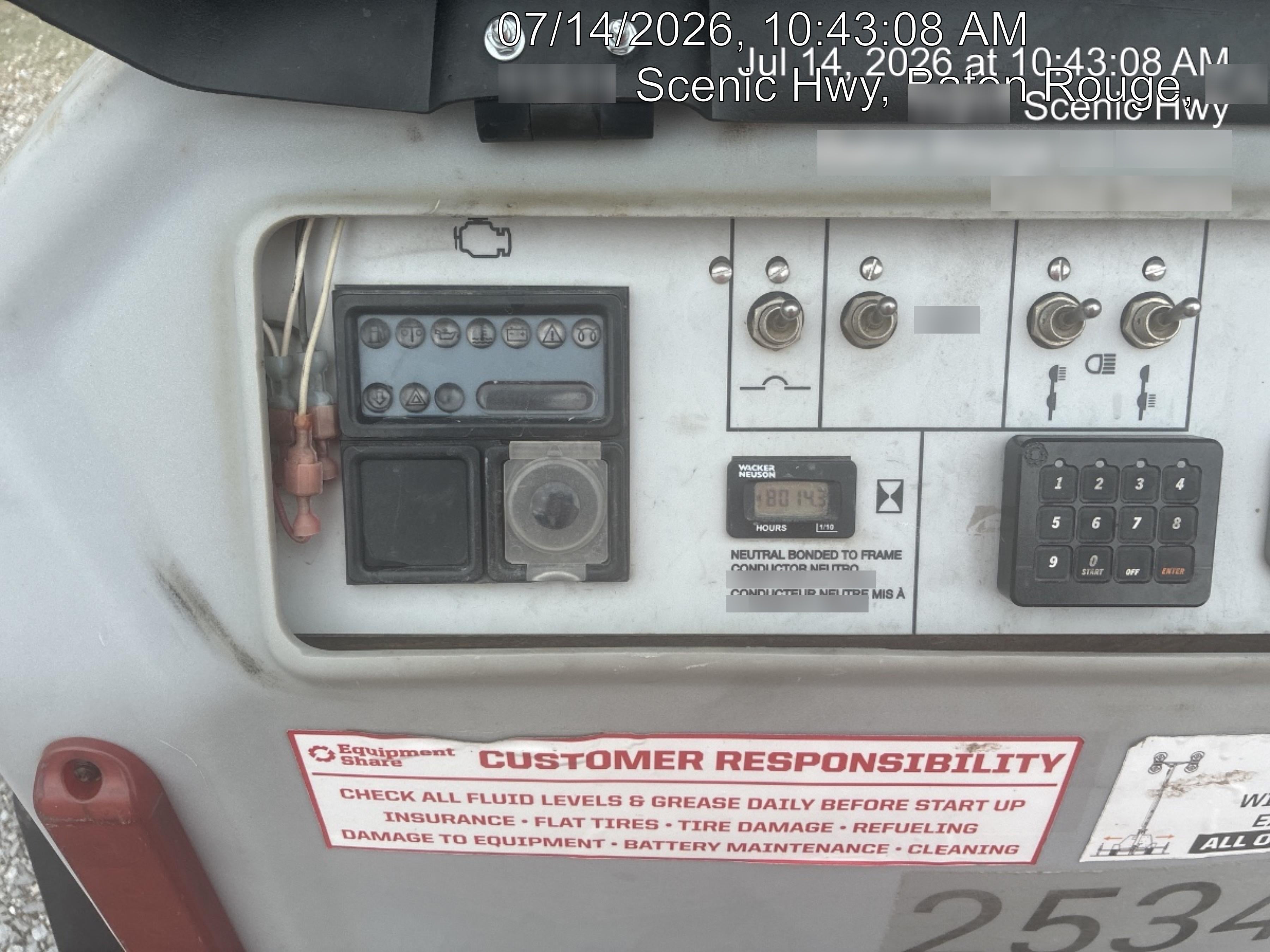 2019 Wacker Neuson LTV6L-MH Standard Options, ES Track Hardware, Fuel Level Sensor