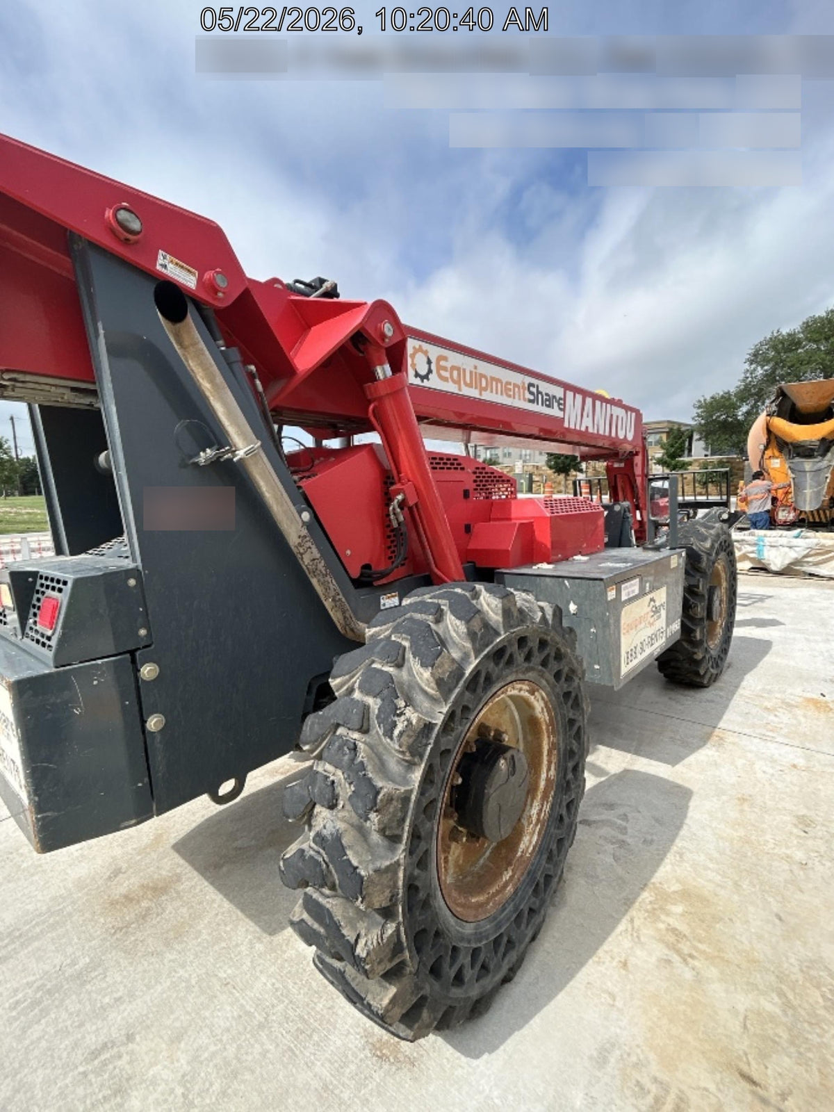 2019 Manitou MTA10055 MTA10055 - 120 HP T4, Canopy, Worklights/Strobe, Beacon, 66" Carriage, 60" Forks, Solid Tires, Lift Hook, Aux Hydraulics