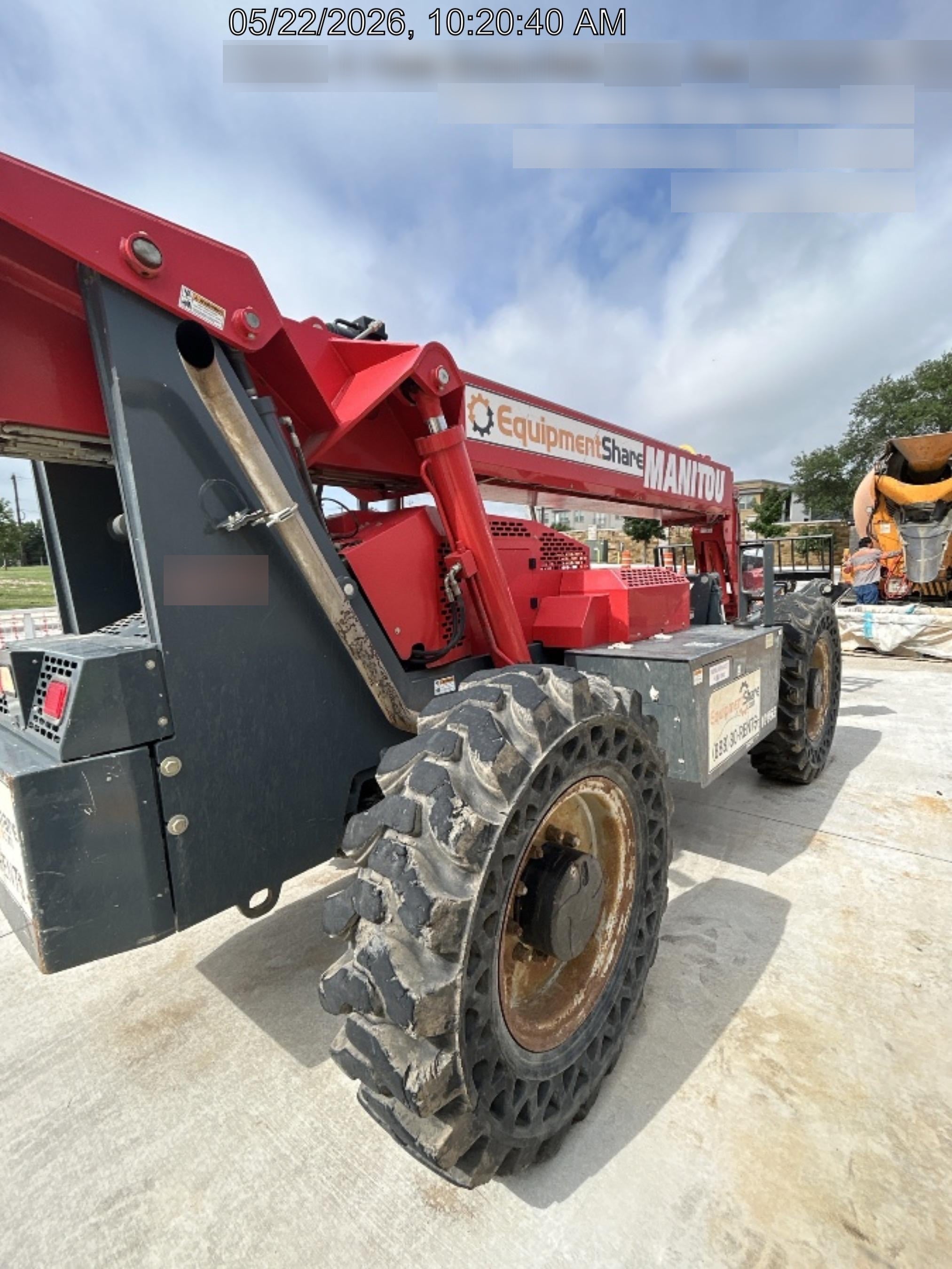 2019 Manitou MTA10055 MTA10055 - 120 HP T4, Canopy, Worklights/Strobe, Beacon, 66" Carriage, 60" Forks, Solid Tires, Lift Hook, Aux Hydraulics