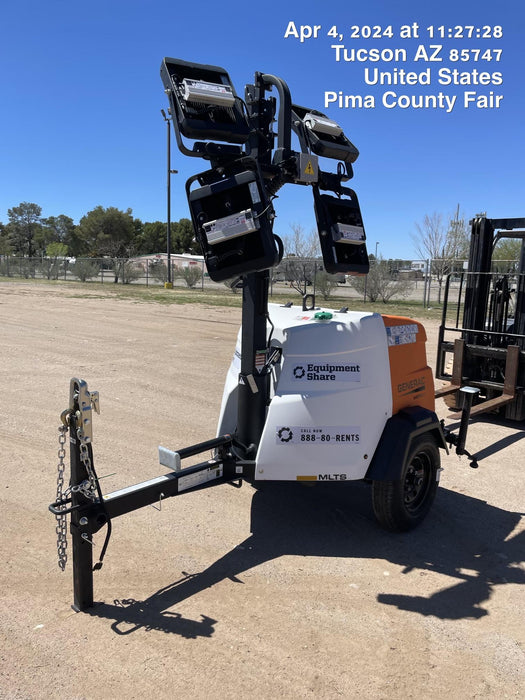 2024 Generac MLT2 Diesel, Flex Switch 120V Input, Powerzone Controller, 
(4) 320W LED Lights, 4kW Generator, 39.9 Gal Fuel Tank, 2" Ball, T3