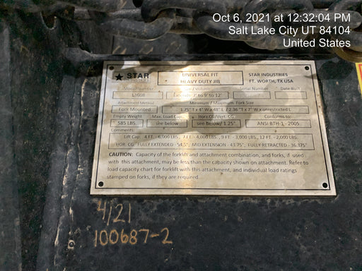 2021 STAR INDUSTRIES M1360B - Star JIB Boom