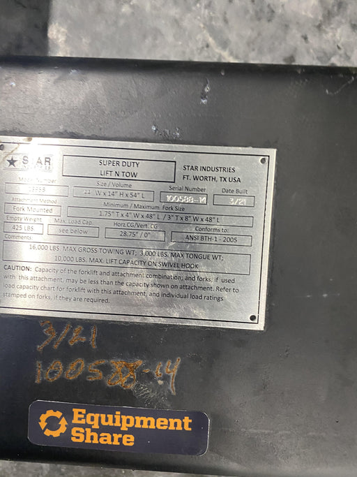 2021 STAR INDUSTRIES 1395B