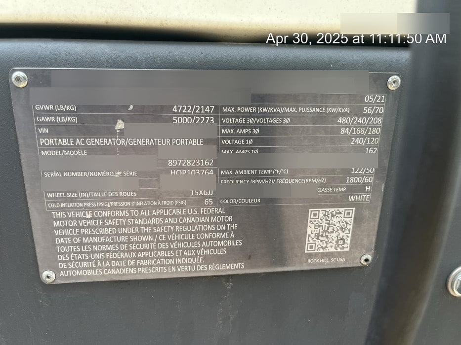 2021 ATLAS COPCO QAS 70