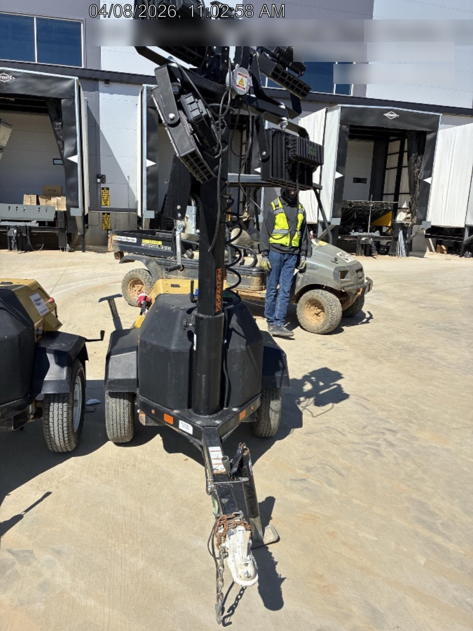 2022 Allmand NLV3GR (4) LED Light Fixture 350W, 23' Vertical Mast, 3kW Prime, Towable, Deep Sea L401, Leveling Jacks, Yanmar T4F 5.8hp