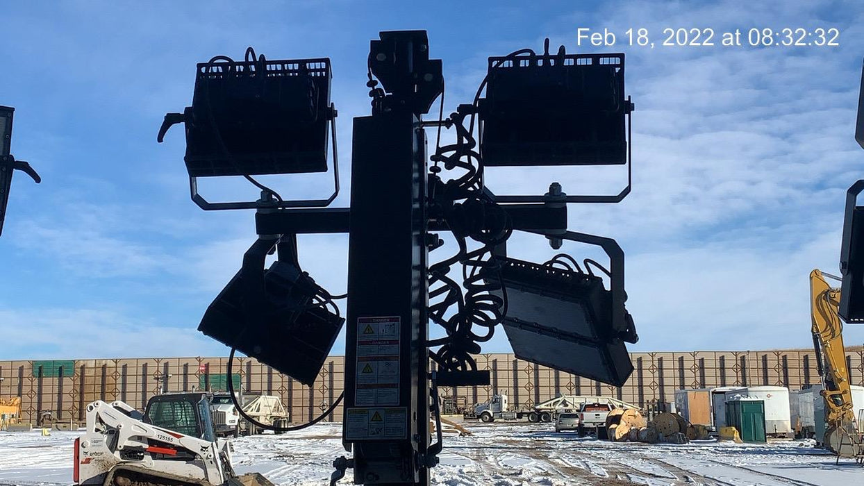 2021 Allmand NLV3GR (4) LED Light Fixture 350W, 23' Vertical Mast, 3kW Prime, Towable, Deep Sea L401, Leveling Jacks, Yanmar T4F 5.8hp