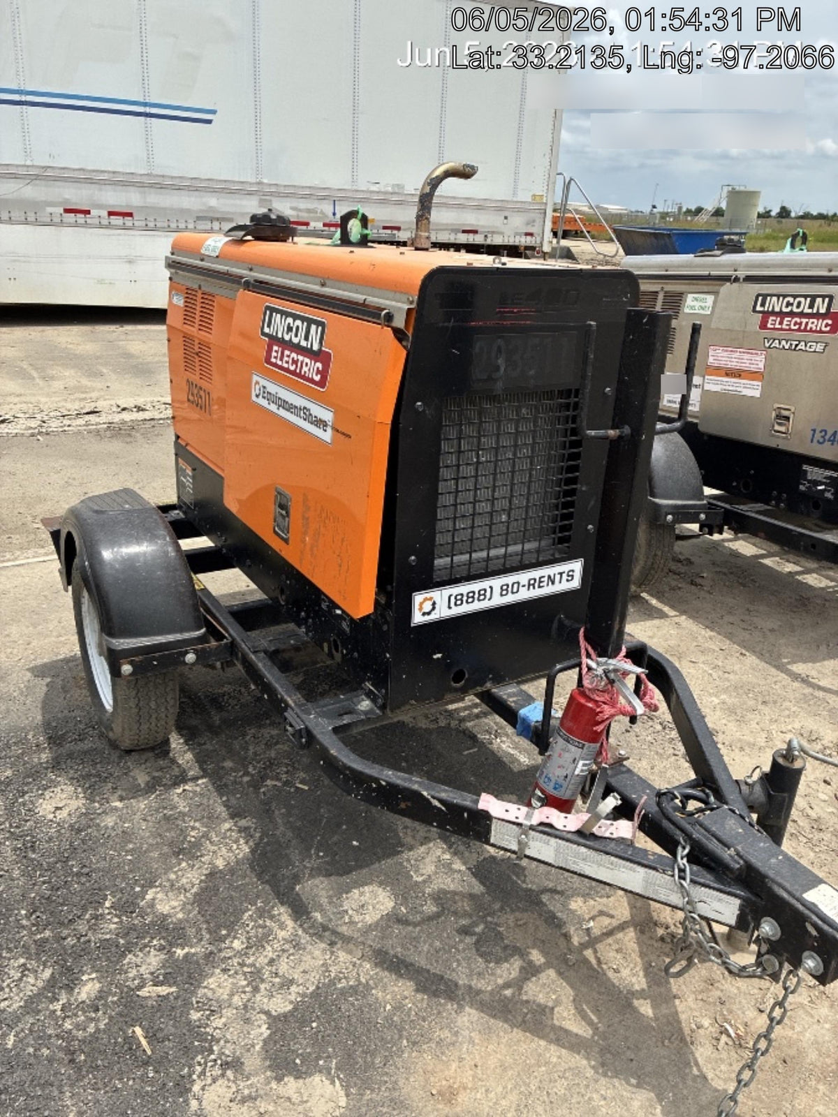 2022 Lincoln Electric LE400 Kubota V1505, Trlr, Cable Rack, Light Kit, ES Decals, T3
