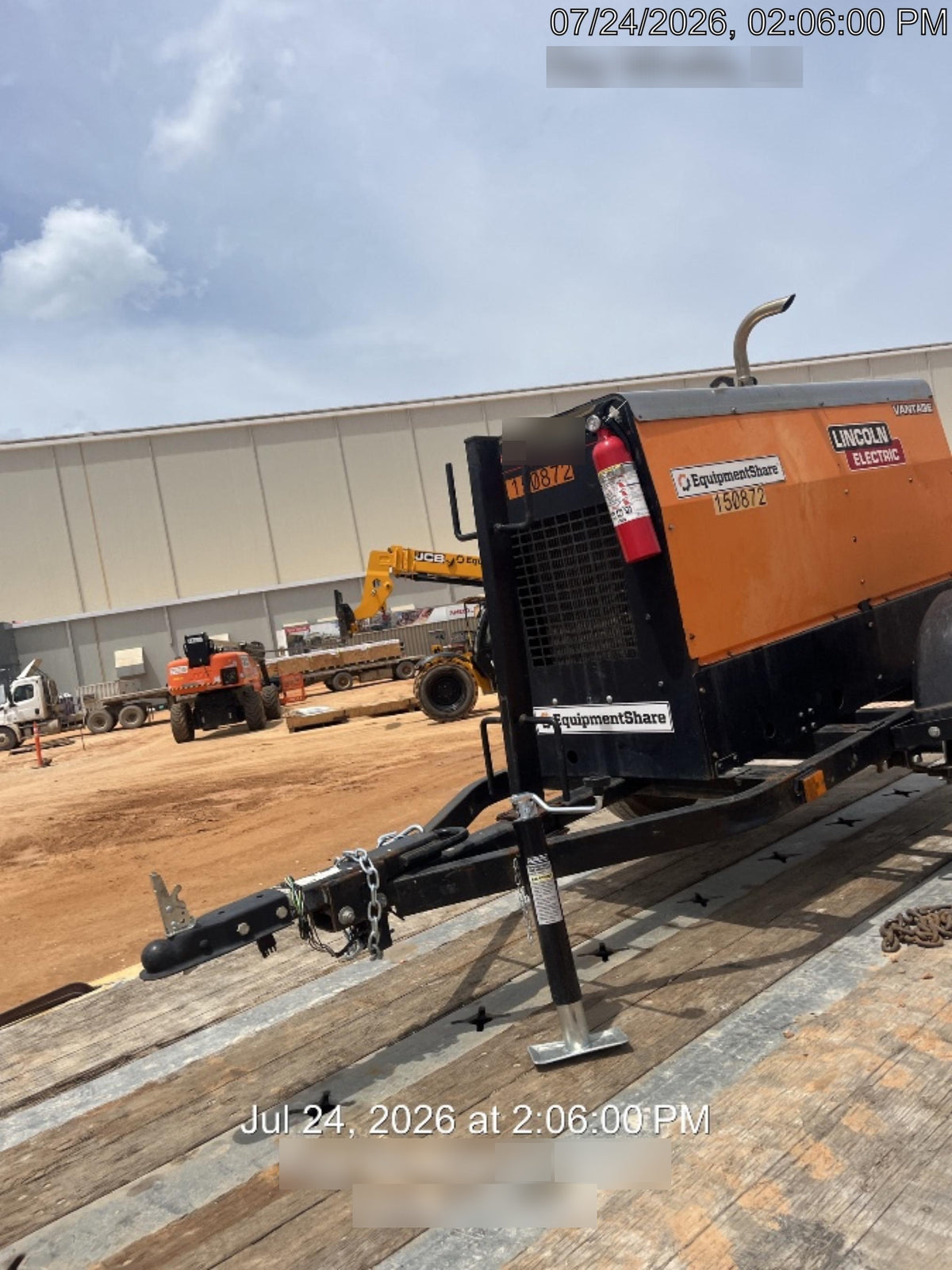 2021 Lincoln Electric Vantage 322 Vantage 322 Ready Pak 3 w/ Telematics & Decals, ORANGE (includes trailer, cable rack, fender light kit)