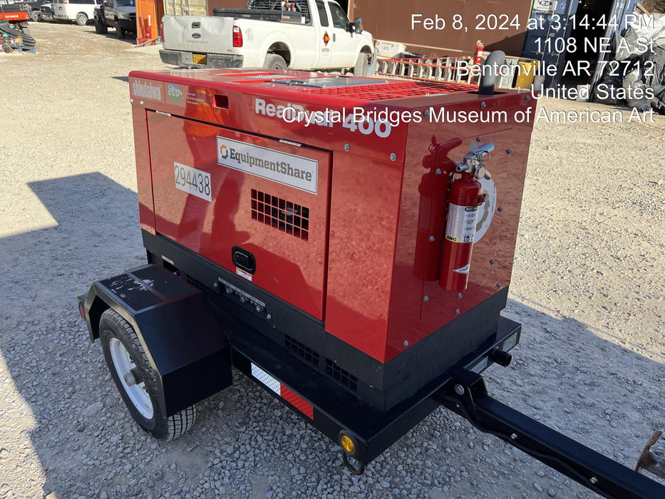 2023 Shindaiwa DGW400MDL Kubota D902 Engine, 23 HP, Dual Op Welder, Wire, Arc, Droop Stick, Tig, and CC Stick Functionality, Simulphase, 3 Phase and 1 Phase Gen Output, Single Axle NB Trlr, Slr Trckl Chrg 12V 12W, Fire Ext